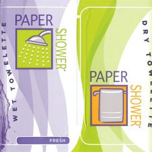 Paper Shower-Fresh - 12 Body Wipe Packs (A Wet and Dry Towel In Each Pack) per Order - ON SALE