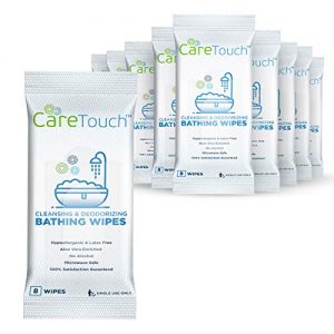 Care Touch Body Wet Wipes with Cleansing and Deodorizing Solution - Shower Wipes for Adults - Great for Gym, Camping, Travel and Bathing (80 Wipes Total).