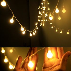 Dailyart Globe String Light,LED Starry Light Fairy Light for Wedding,Xmas Party (Warm White, Battery-powered, 13feet/4meters)