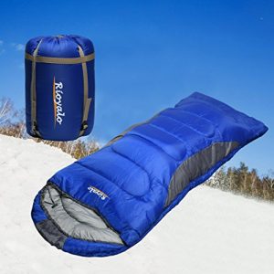 0 Degree Winter Sleeping Bags for adults camping (350GSM) -Temp Range (5F – 32F) Portable Waterproof Compression Sack- Camping Sleeping Bags for Big and Tall in Env Hoodie: Hiking backpacking 4 Season