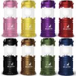 MalloMe LED Camping Lantern Flashlights 8 Pack - Super Bright - Portable Outdoor Lights (Multicolored) AA Batteries Not Included