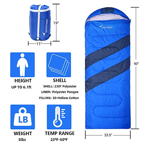 Portable Large Sleeping Bags with Detachable Zipper Liner for Tenting SALE ⛷️ Sleeping Bags and ...