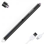 Koopower Candle Lighter Electric Arc USB Lighters Windproof Flameless Rechargeable Lighter with LED Power Indicator and Safe Protection Long for Grill Home Kitchen BBQ Camping Stove (Black)