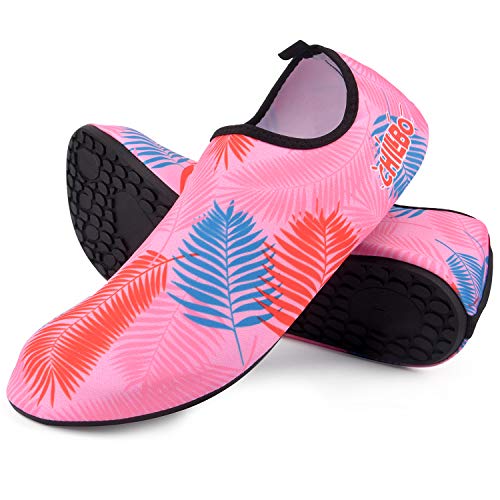 Chillbo Water Shoes - Womens Water Shoes and Yoga Shoes 7 Vibrant Styles Slip on Sock Shoes Water Shoes for Men and Swimming Shoes for Women for Beach Swim Yoga Camping