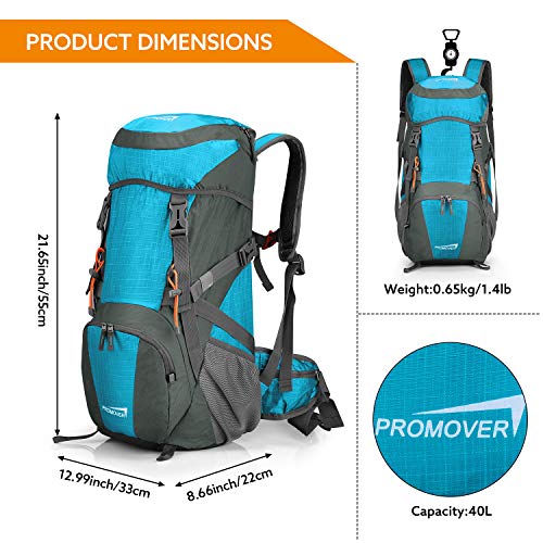 40L Travel Backpack Hiking Daypack Water-Proof Camping Rucksack Reviews