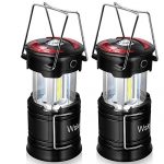Wsky Rechargeable Lantern - Best LED Camping Lantern - High Lumen, Rechargeable, 4 Modes, Water Resistant Light - Camping, Outdoor, Emergency Flashlights Lanterns (1 Built-in Battery) 2 Pack
