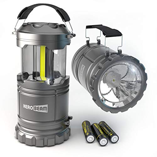 2 x LED Lantern V2.0 with Flashlight - The Original & Best Lantern/Flashlight Combo. 2020 Tech (350 LUMENS) - Collapsible Camp Lamp - Great Light for Camping, Car, Shop, Garage - Batteries Included