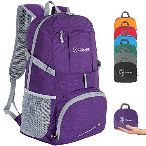 ZOMAKE Lightweight Hiking Travel Backpack Water Resistant Packable Backpack Daypack for Women Men