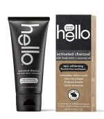 Hello Oral Care Activated Charcoal Teeth Whitening Fluoride Free and SLS Free Toothpaste, 1 Count