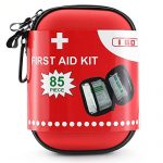 I GO 85 Pieces Hard Shell Mini Compact First Aid Kit, Small Personal Emergency Survival Kit for Travel Hiking Camping Backpacking Hunting Marine Car