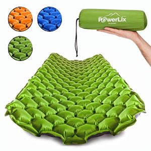 POWERLIX Sleeping Pad – Ultralight Inflatable Sleeping Mat, Ultimate for Camping, Backpacking, Hiking – Airpad, Inflating Bag, Carry Bag, Repair Kit – Compact and Lightweight Air Mattress