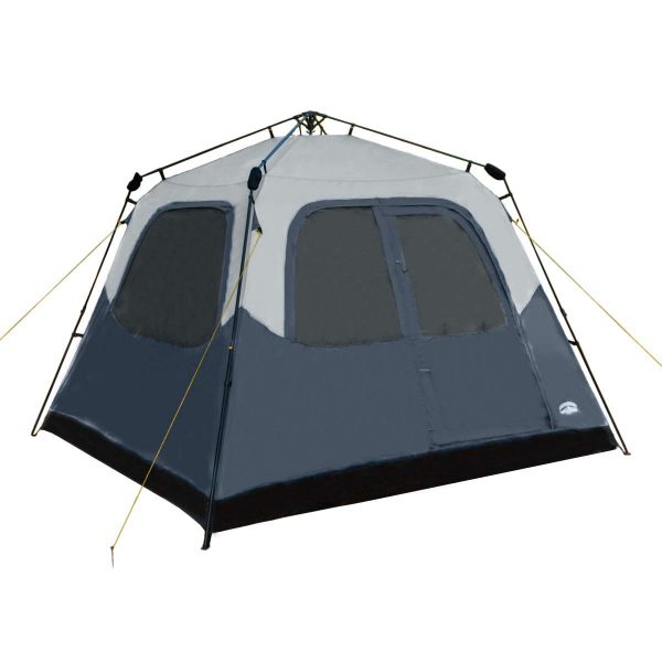 Pacific Pass Camping Tent 6 Person Instant Cabin Family Tent, Easy Set Up for Camp Backpacking Hiking Outdoor, Navy, 120.1108.376.8 inches