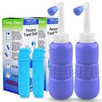 2PCS-Pack Portable Bidet for Toilet - 450ml Travel Bidet - 15oz Handheld Personal Bidet Empty Bottle - Childbirth Cleaner - For Outdoor,Camping,Travling,Driver,Personal Hygiene - with Storage Bag