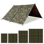 Aqua Quest Defender Tarp - 100% Waterproof Heavy Duty Nylon Bushcraft Survival Shelter - 10 x 10 ft Camo