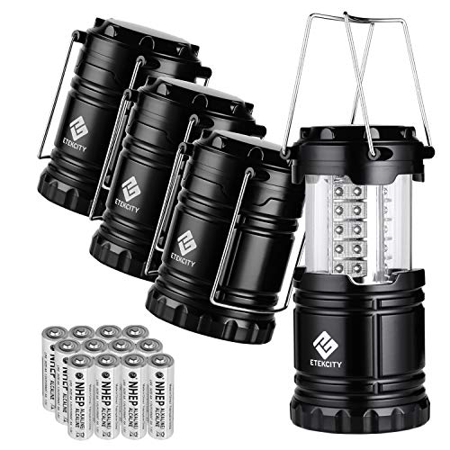 Etekcity Lantern Camping Lantern Battery Powered Lights for Power Outages, Home Emergency, Camping, Hiking, Hurricane, A Must Have Camping Accessories, Portable and Lightweight, Batteries Included.