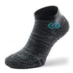 Skinners Minimalist Barefoot Sock Shoes for Men and Women | Ultra Portable Lightweight and Breathable Footwear | (Metal Grey (Blue Logo), M)