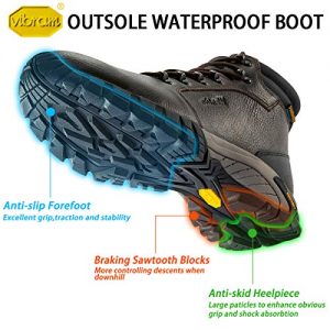 Men’s Waterproof Hiking Boots, High-Traction Grip Hiking Shoes for ...