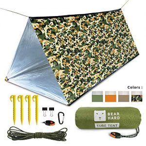 Bearhard Emergency Tube Tent Lightweight Compact Rescue Large PE Foil Survival Tent Shelter for Camping, Hiking, Outdoor, NASA, Survival or First Aid