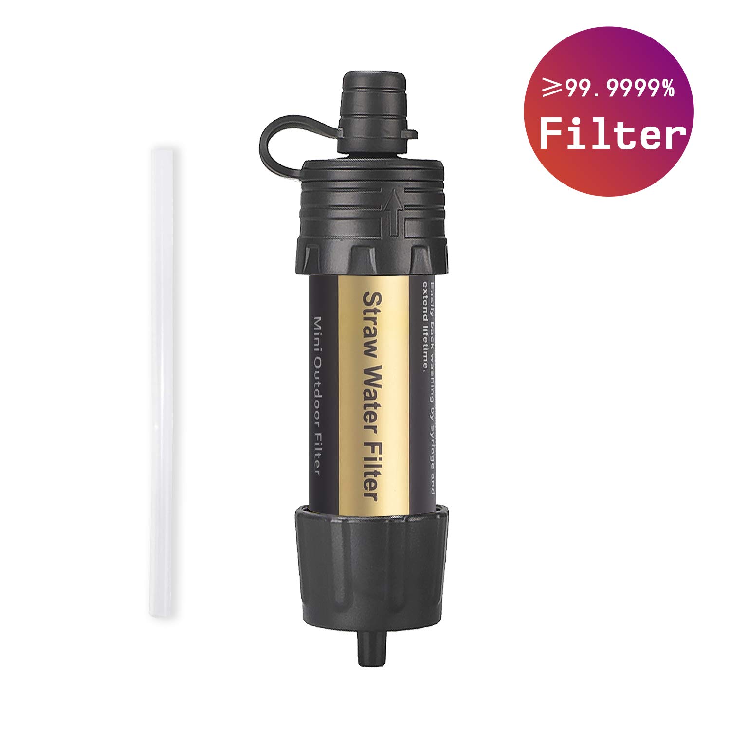 Easiestsuck Portable Mini Water Filter Straw 0.01 Micron,Emergency Water Filtration System for Camping Hiking and Backpacking 