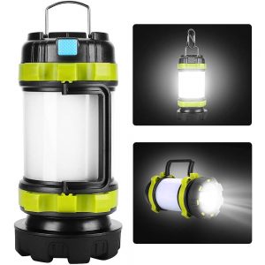 yotutun Rechargeable Camping Lantern,Camping Lights with 800LM,6Light Modes,3800mAh Power Bank, IPX4 Waterproof,Perfect for Camping Light Hurricane,Emergency,Hiking,Outdoor(1 Pack)