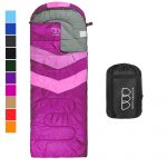 Gold Armour Sleeping Bag for Indoor and Outdoor Use - Great for Kids, Boys, Girls, Adults, Ultralight for Sleepover, Backpacking, Camping Gear Accessory (Fuchsia/Pink - Left Zipper)