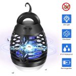 AMUFER Bug Zapper Camping Lantern 2 in 1 Electric Mosquito Killer Lamp Waterproof Mosquito Zapper Insect Fly Traps Killer Camping Light USB Rechargeable Battery for Indoor Outdoor Use