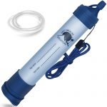 EHS Water Filter Straw Portable Personal Emergency Filtration Purifier for Camping, Hiking, Travel, Survival & Backpacking Gear, Filtering Solutions, Single Pack with 24 Inch Tubing