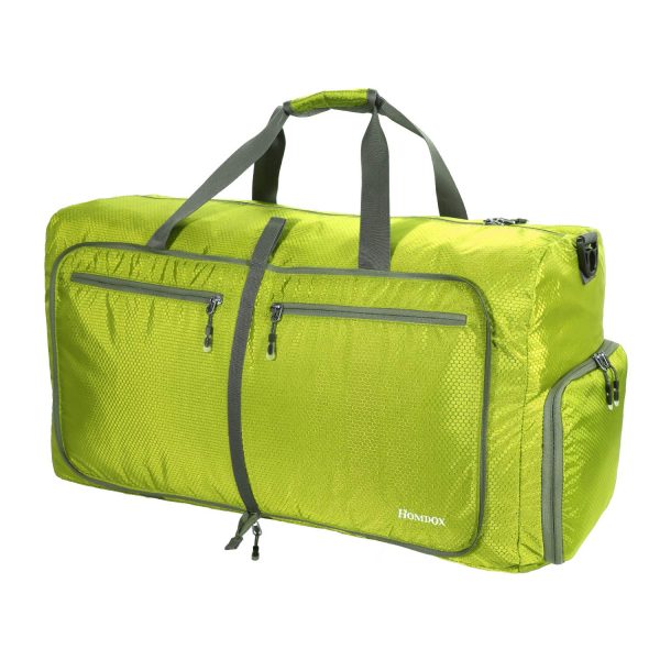 Homdox Large Duffle Bag for Camping Waterproof Lightweight Folding Luggage Bag,Gym Bag for Men Women(Light Green)