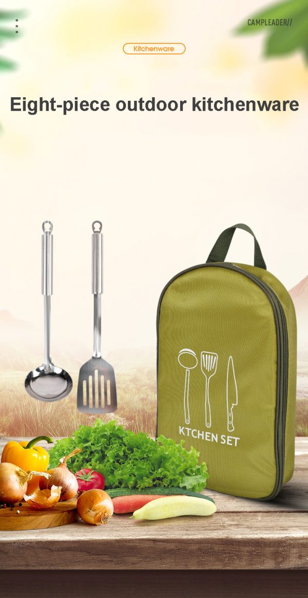 Outdoor Picnic Cookware Set Fork Knife Utensil Scissors