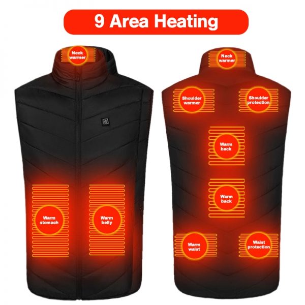 Camping Heated Vest Usb Rechargeable