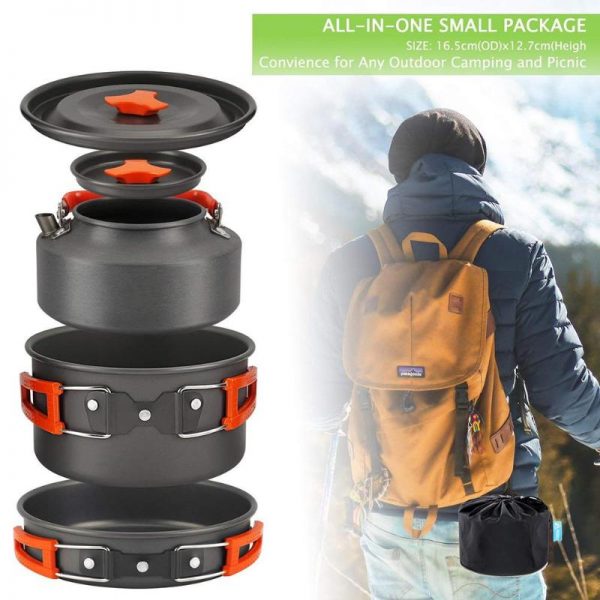 Camping Cookware Picnic Cooking Set Non-Stick