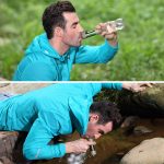 Personal camping purification water filter straw