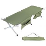 Lightweight Aluminum Camping Cot Hunting, Beach, Barbecue, Hiking