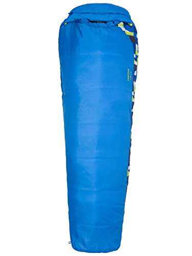 Kids' mummy-style 30-degree sleeping bag for individuals under 5 feet in height; featuring SpiraFil high-loft insulation for maximum warmth and durability