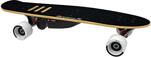 Powered by a 125-watt motor, providing lithium-ion-powered electric skateboarding action at speeds up to 10 mph for up to 40 minutes of continuous use