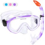 KUYOU Kids Snorkel Set, Children Anti-Fog Diving Mask