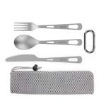 OUTXE Titanium Flatware Knife Fork Spoon Set