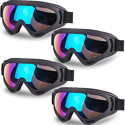4-Pack Kids Snow Ski Goggles