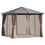 Outdoor Hardtop Patio Gazebo Steel Canopy