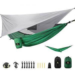 Lightweight Backpacking Hammock with Mosquito Net