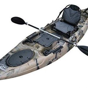 Fishing Kayak with Paddles and Upright Chair and Rudder
