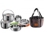 CAMPINGMOON 13PCS Stainless Steel Outdoor Camping