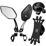 2 Pieces Safe Rearview Mirror Adjustable Handlebar Bicycle Mirrors