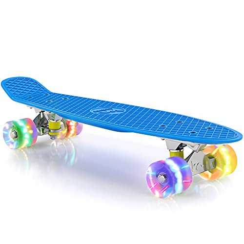 M Merkapa 22" Complete Skateboard with Colorful LED