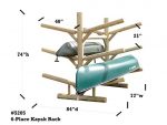 Log Kayak Rack 6 Place Natural Finish - Image 4