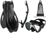 Tempered Glass Panoramic View Snorkel Mask