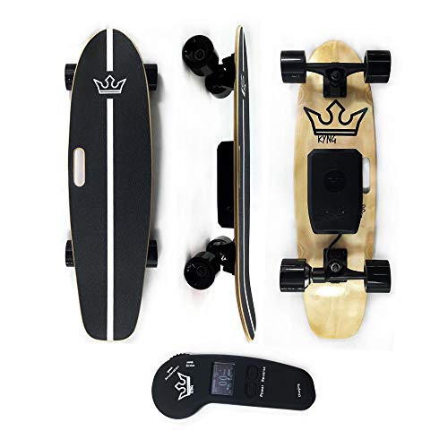 Electric Skateboard with Wireless LED Remote Adjustable Speed and Braking