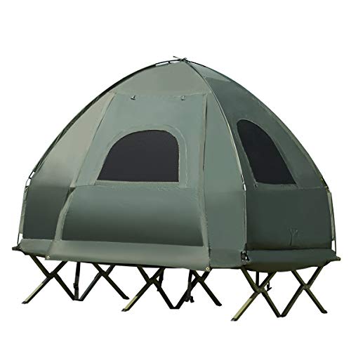 Portable Camping Tent with Air Mattress and Pillow