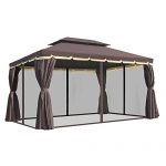 Vented Mesh Sidewall Outdoor Patio Gazebo Canopy