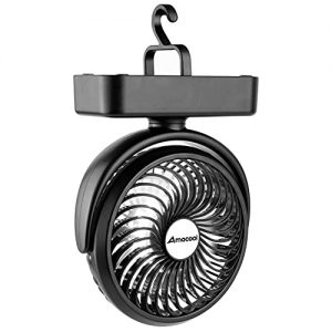 Tent Battery Operated Camping Fan with LED Lantern